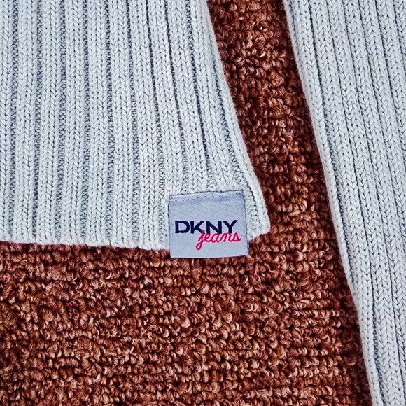 DKNY Jeans  Turtleneck Tie Up Sweater Sz L Pre-owned - Picture 2 of 6